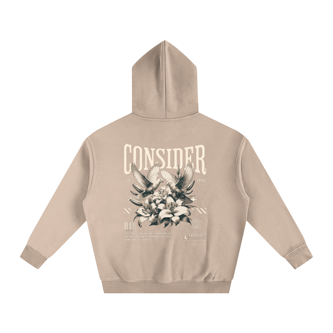 Consider The Lillies Oversize Fleeced Hoodie