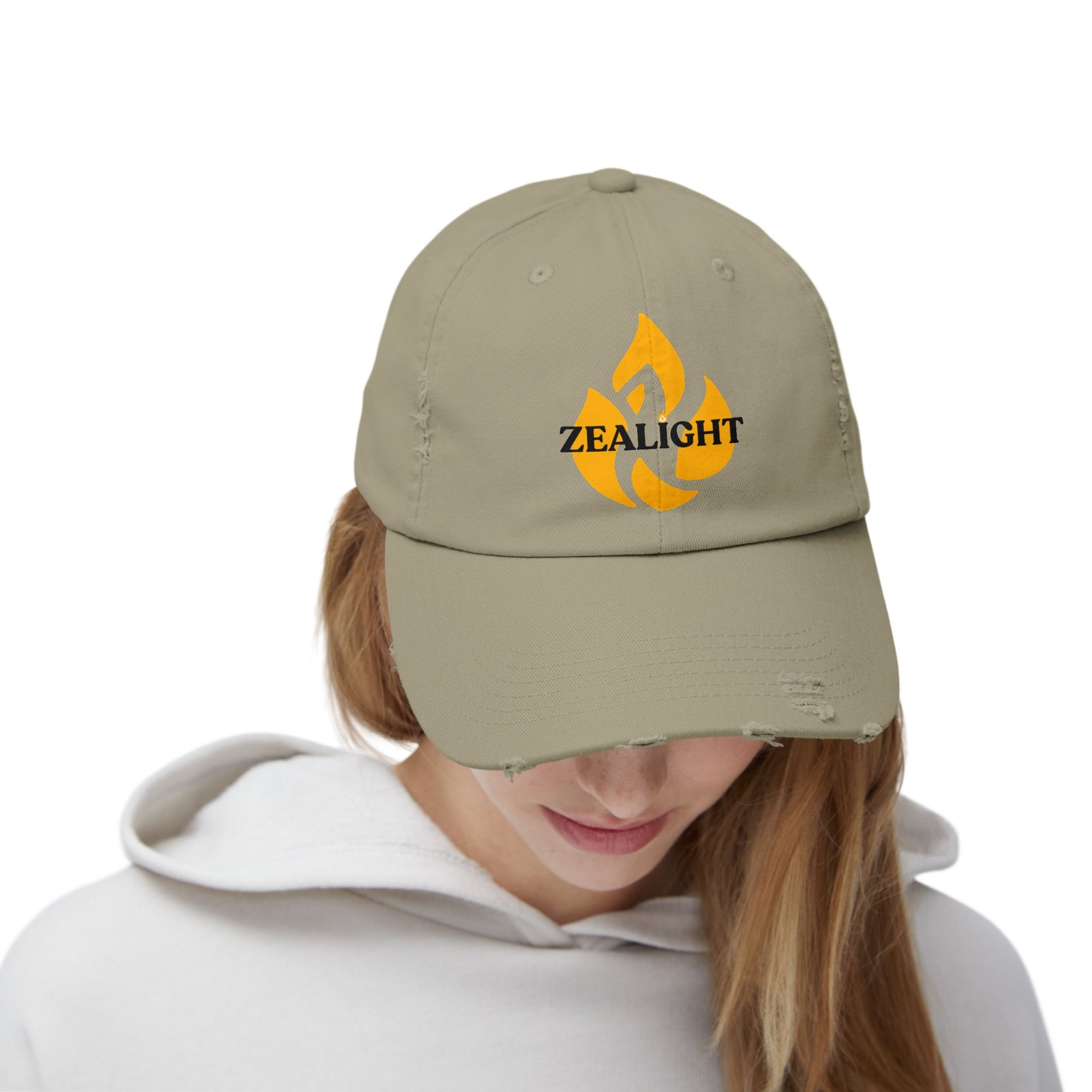 Zealight Flame Unisex Distressed Cap