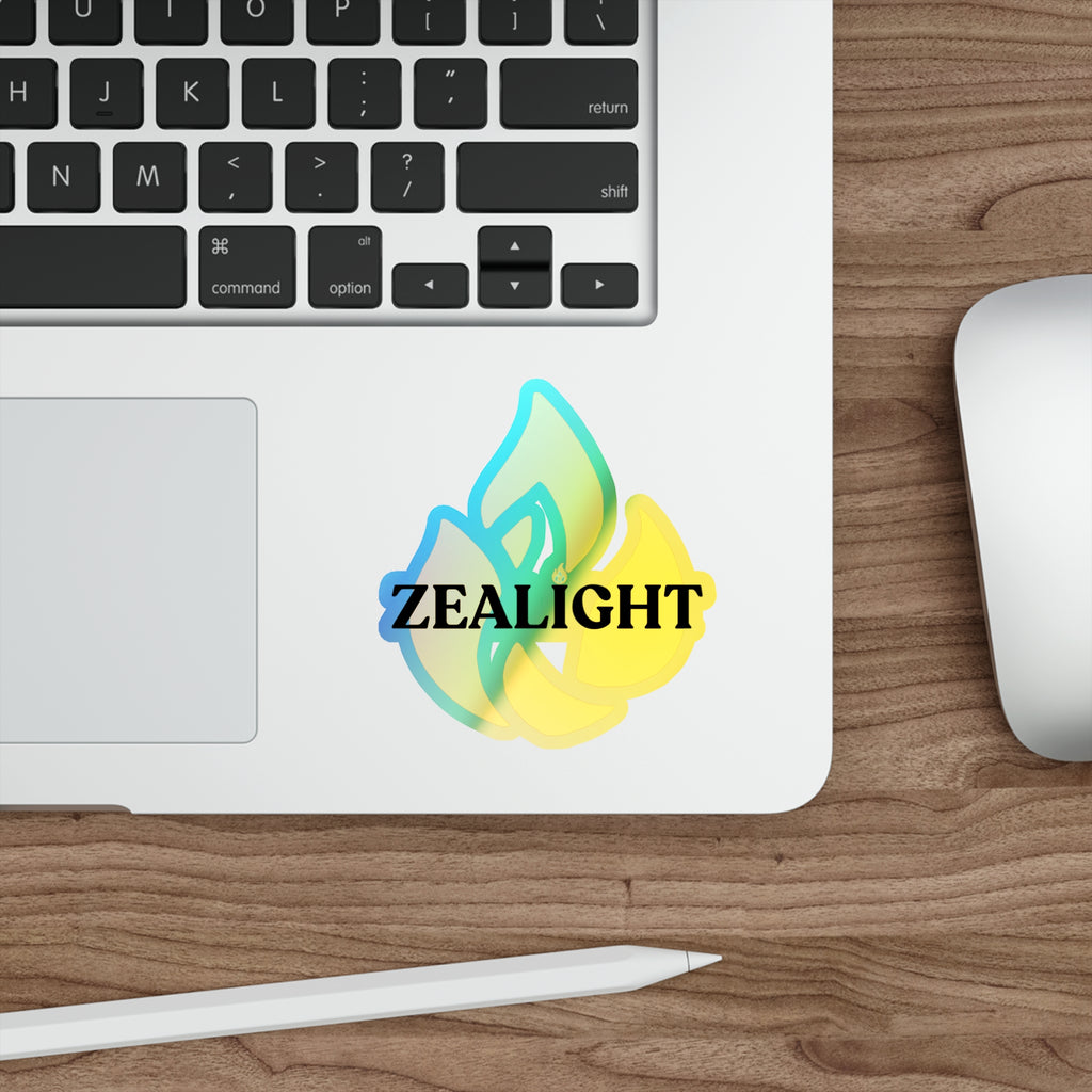 Holographic Die-Cut Stickers - Vibrant 'ZEALIGHT FLame'