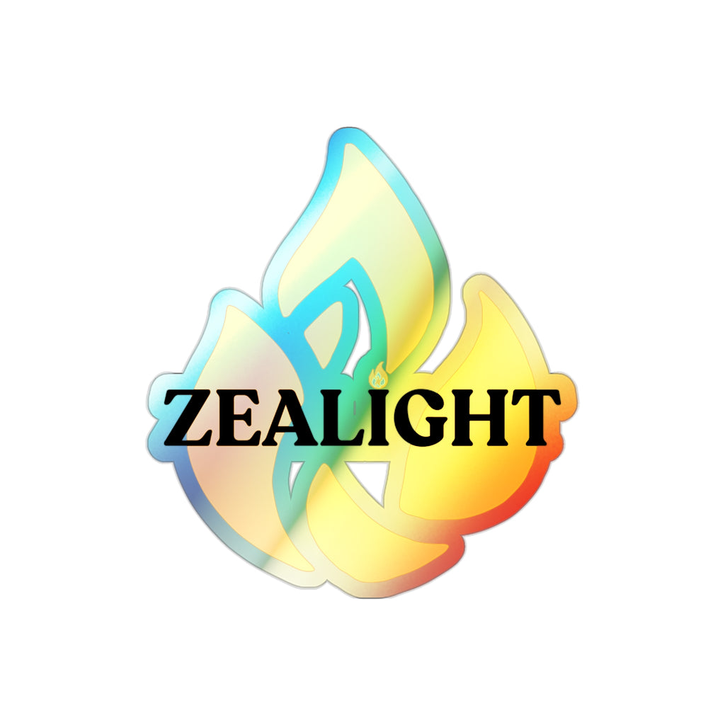 Holographic Die-Cut Stickers - Vibrant 'ZEALIGHT FLame'