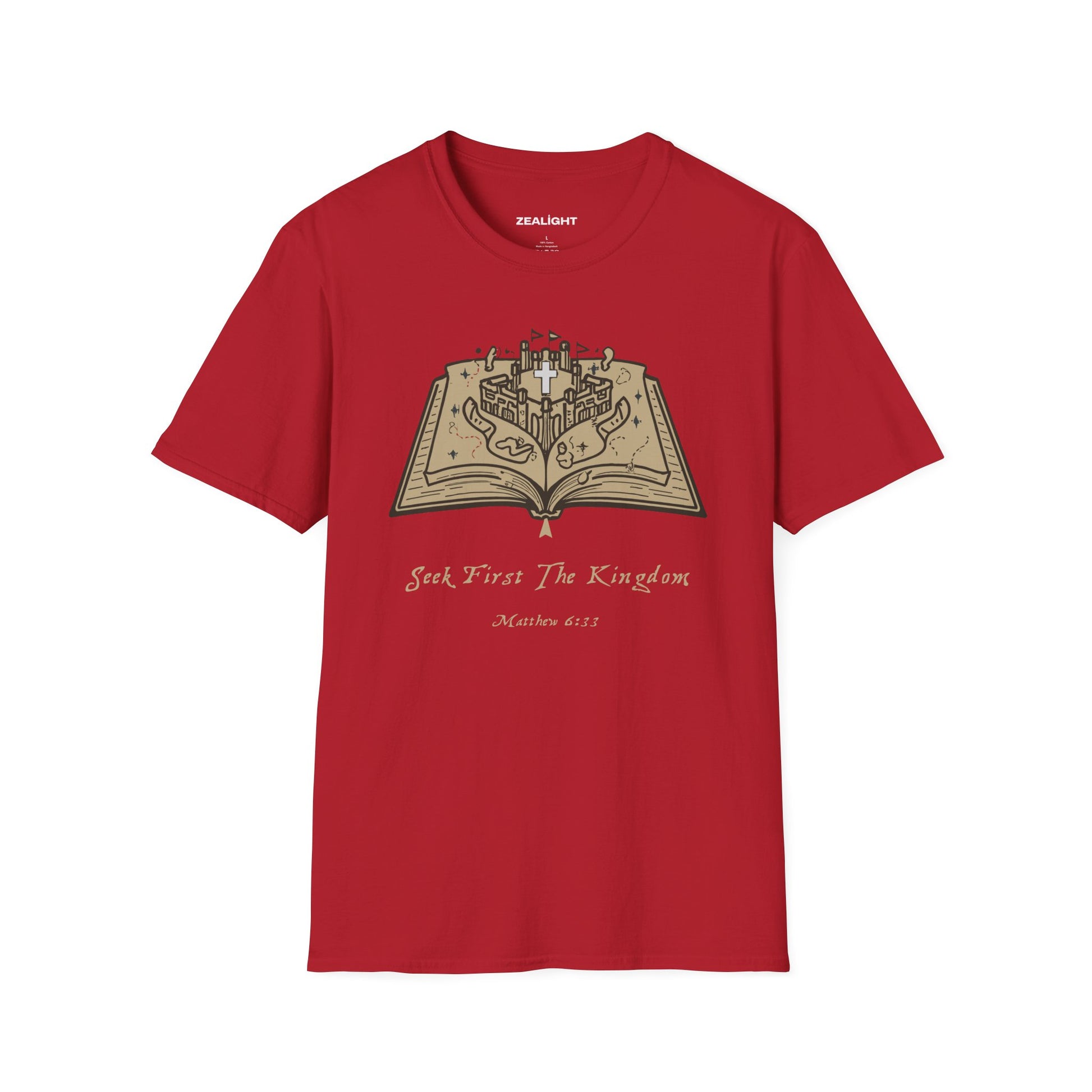 Seek First The Kingdom Unisex Softstyle T-Shirt - Faith-Inspired Apparel