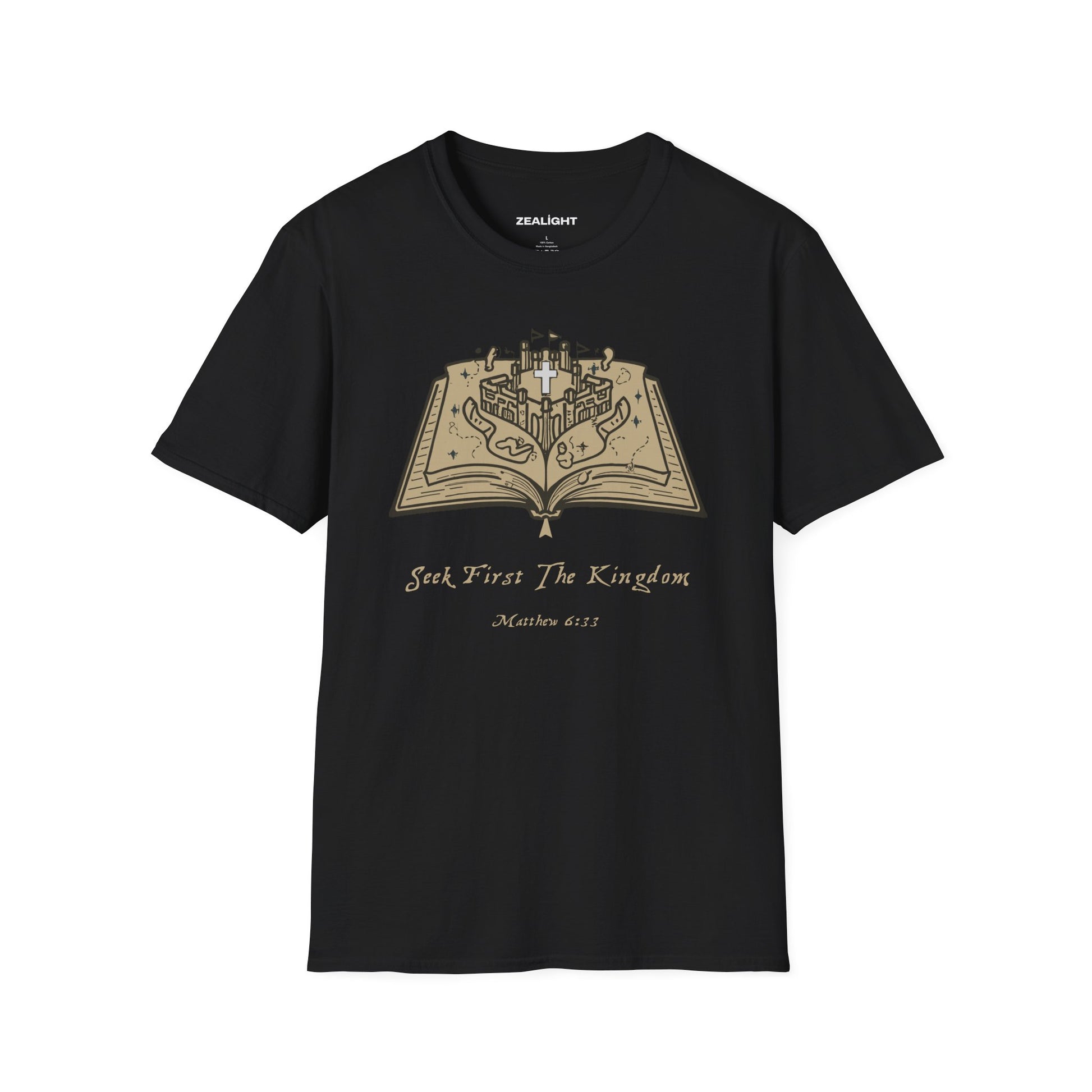 Seek First The Kingdom Unisex Softstyle T-Shirt - Faith-Inspired Apparel