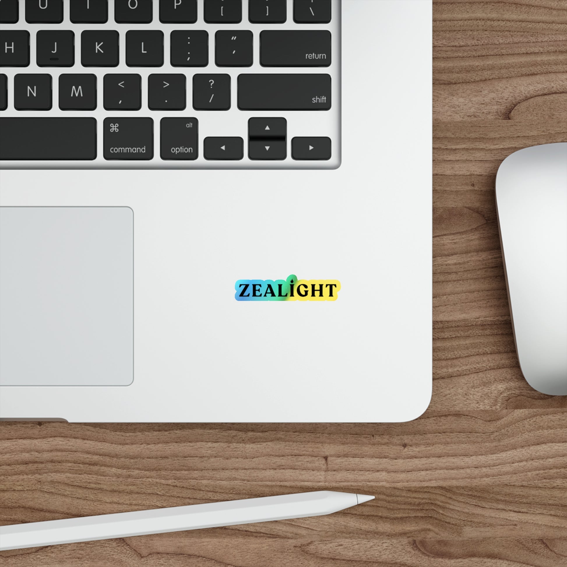 Holographic Die-Cut Stickers - Vibrant 'ZEALIGHT' Design for Personalization & Fun