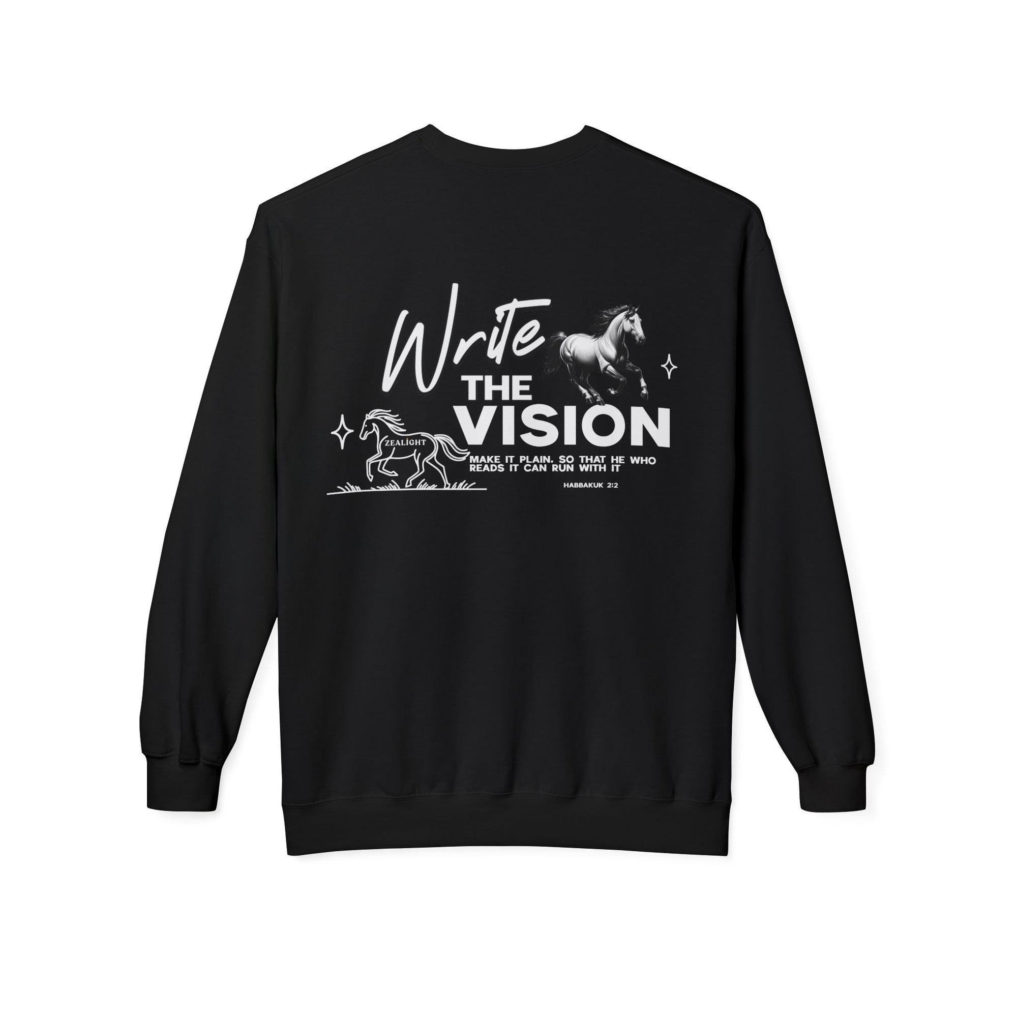 Write the vision Sweatshirt - Inspirational Fleece Crewneck