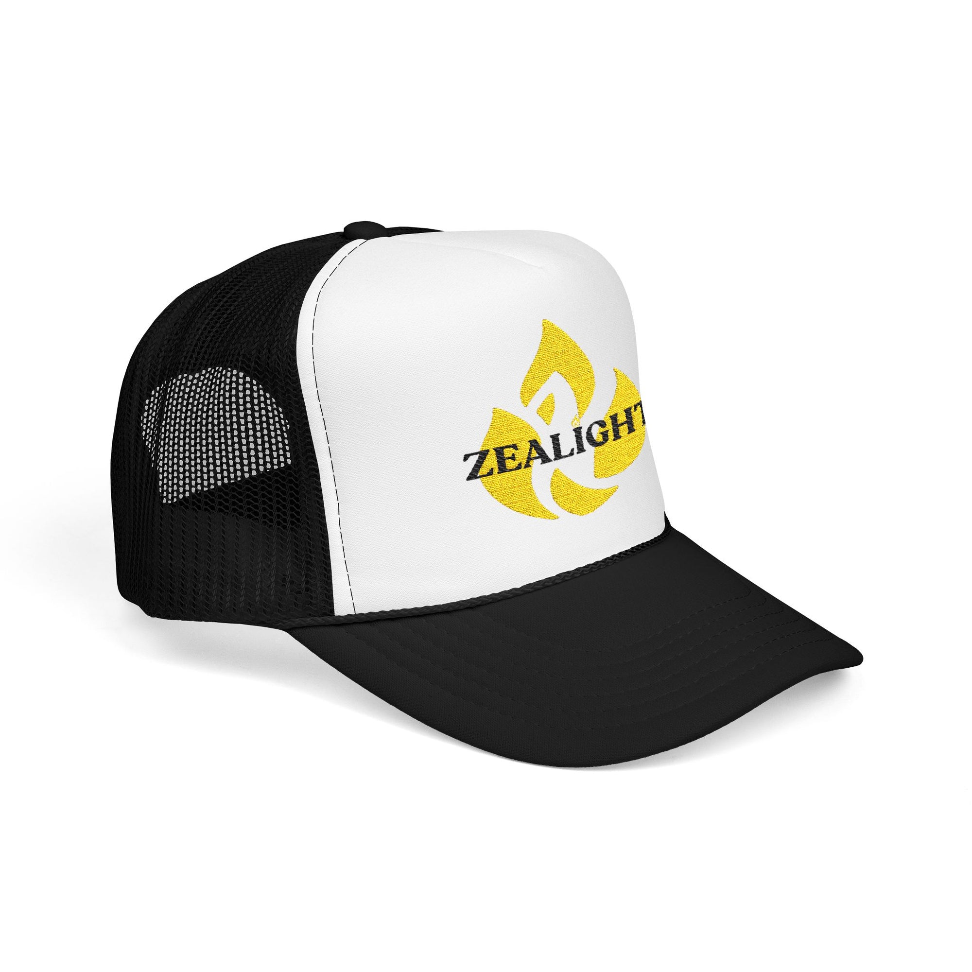 ZEALIGHT Flame Embroidered Foam Trucker Hat