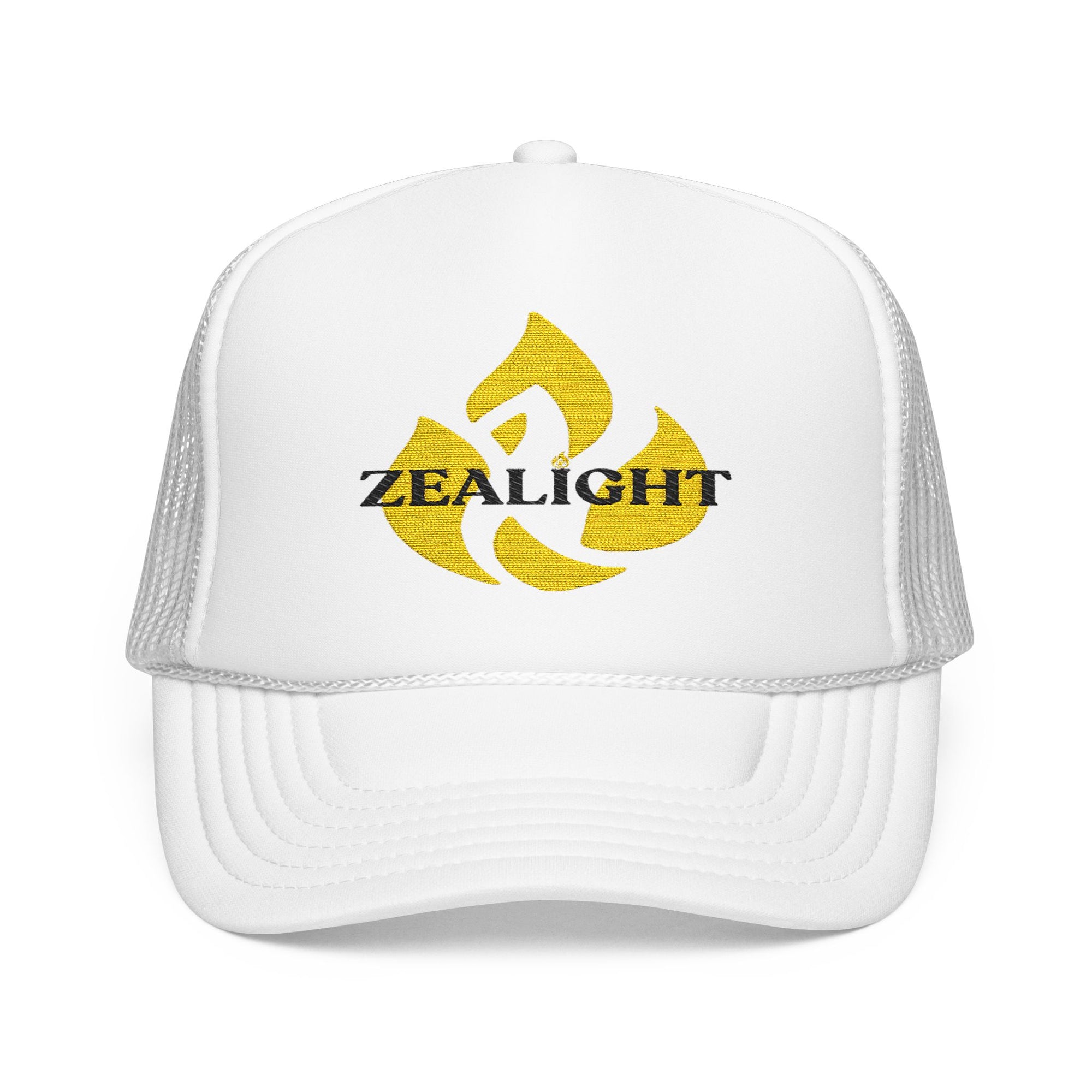 ZEALIGHT Flame Embroidered Foam Trucker Hat