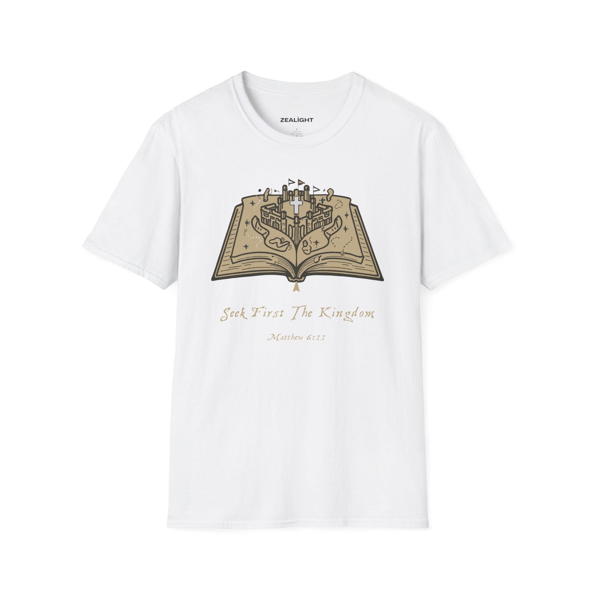 Seek First The Kingdom Unisex Softstyle T-Shirt - Faith-Inspired Apparel