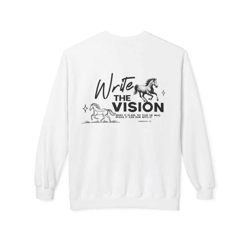 Write the vision Sweatshirt - Inspirational Fleece Crewneck