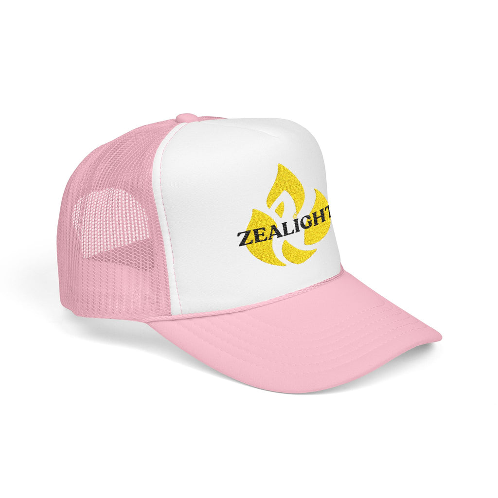 ZEALIGHT Flame Embroidered Foam Trucker Hat