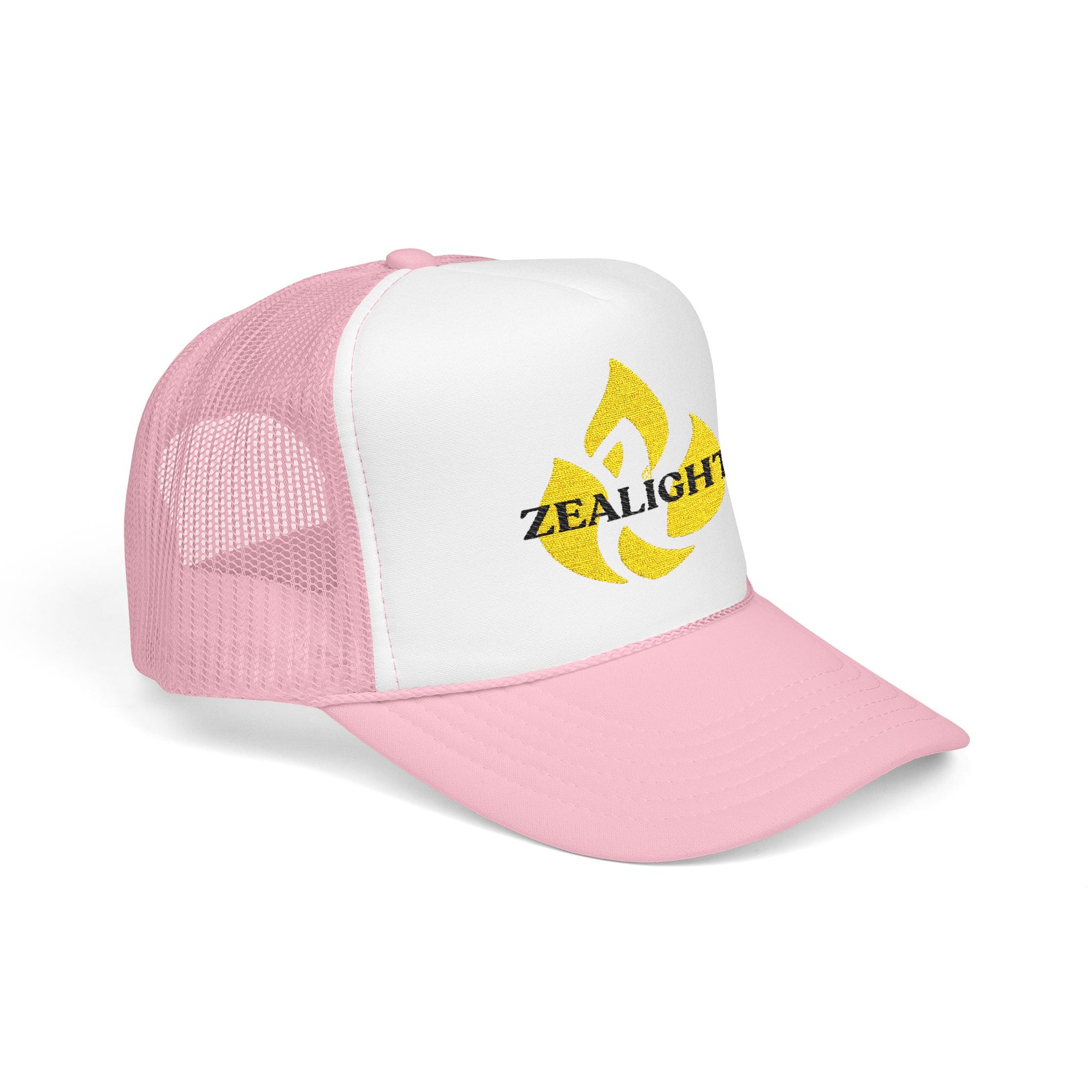 ZEALIGHT Flame Embroidered Foam Trucker Hat